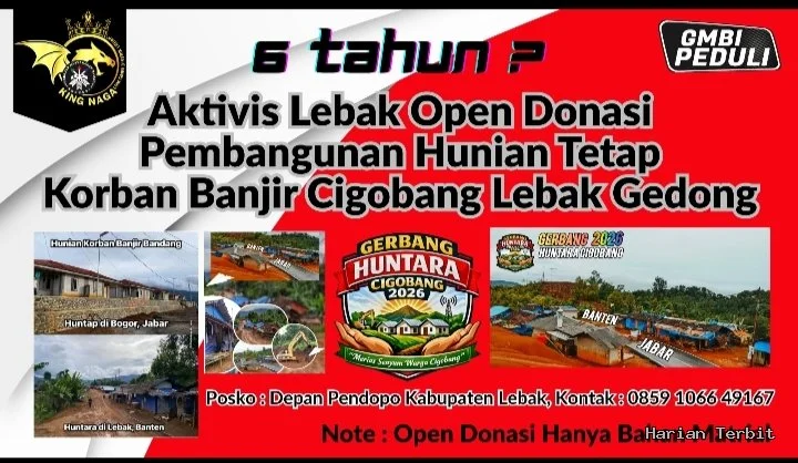 Gegara Pemerintah Molor, Gmbi Lebak Serukan Donasi Untuk Huntara Cigobang