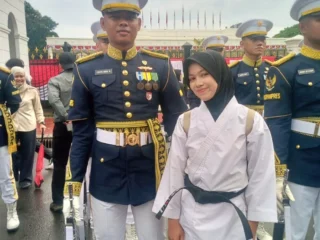 Nurul Rahayu Atlet Karate Hadiri Serah Terima Kawal Istana Penuh Antusias