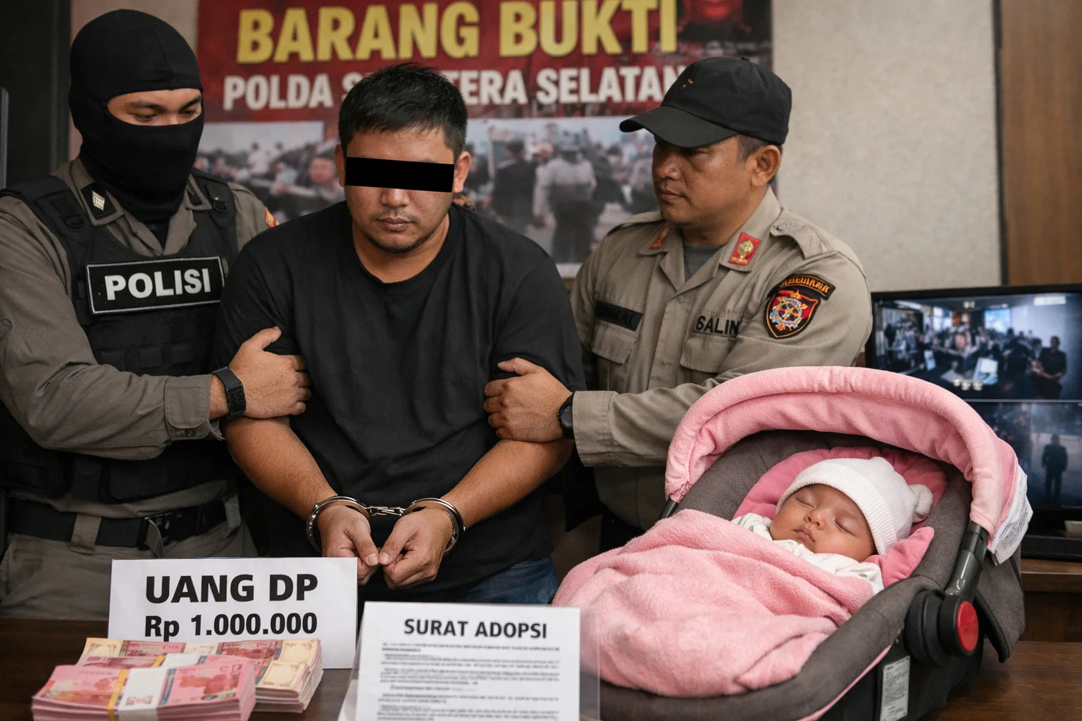 Pria Di Palembang Ditangkap Saat Akan Jual Bayi 3 Hari Seharga Rp52 Juta
