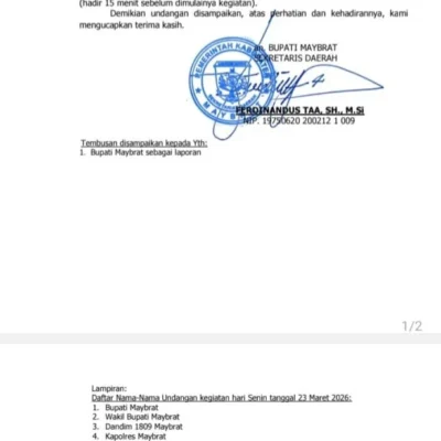 Tak Diundang Rapat Forkopimda, Dprk Maybrat Sampaikan Kekecewaan