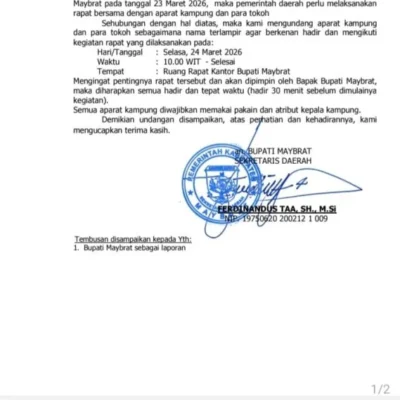 Tak Diundang Rapat Forkopimda, Dprk Maybrat Sampaikan Kekecewaan