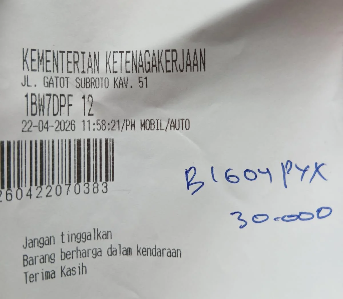 Fasilitas Publik Rasa Mall: Tarif Parkir Gedung Kemenaker Ri Menuai Protes Keras