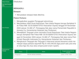 Ptun Jayapura Kabulkan Gugatan Oscar Arfan Kardinal, Politeknik Kp Sorong Terbukti Kuasai Lahan Milik Masyarakat