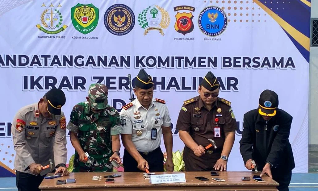 Pemusnahan Barang Bukti Hasil Razia Di Lapas Ciamis Dari Praktek Halinar