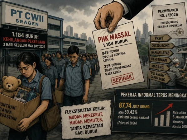 Ribuan Buruh Pt Cwii Sragen Terdampak Phk, Geberbumn Kritik Sistem Kerja Fleksibel