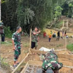 Dandim 0601/Pandeglang Tinjau Pembangunan 4 Jembatan Perintis Garuda