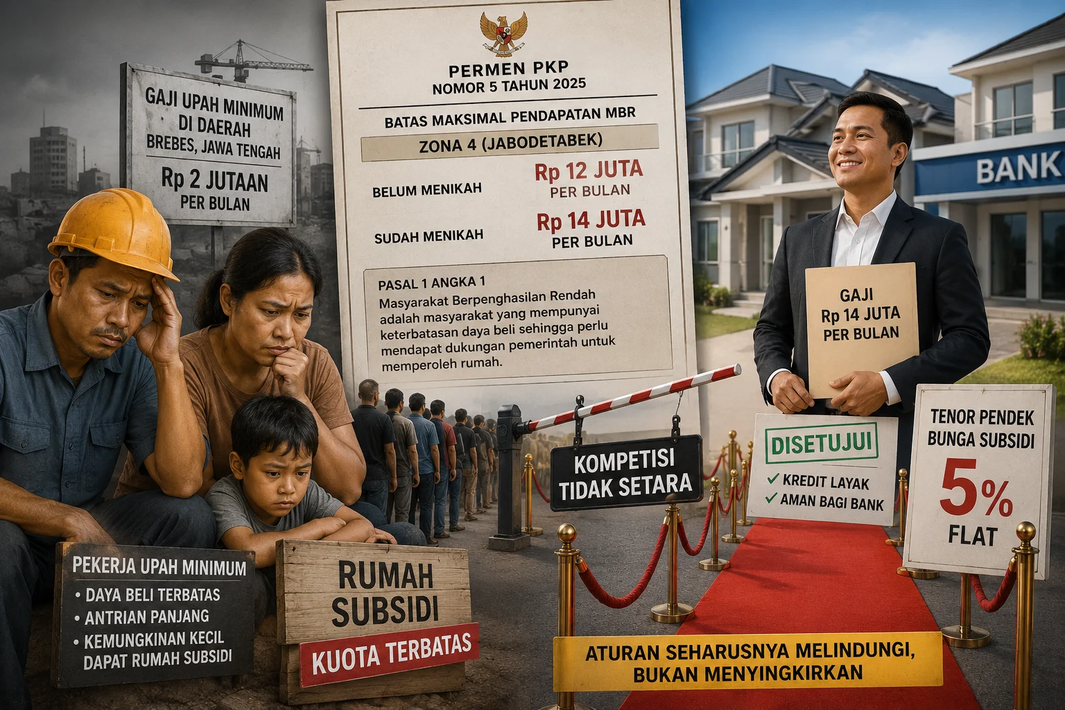 Permen Pkp Dinilai Salah Sasaran, Buruh Bergaji Ump Terancam Tersingkir Dari Rumah Subsidi