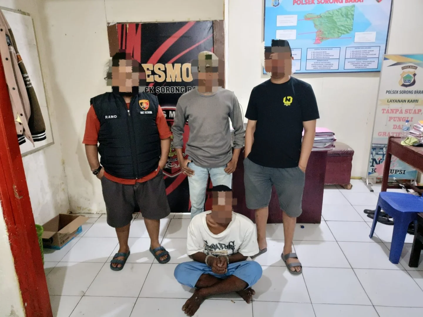 Tim Elang Polsek Sorong Barat Ringkus Imk, Pelaku Kejahatan Brutal Yang Resahkan Warga