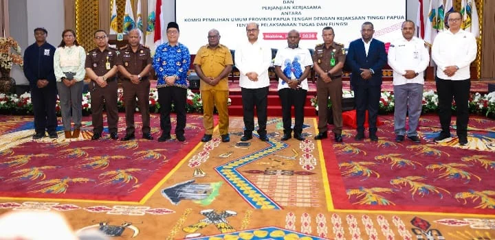 Gubernur Meki Nawipa Tegaskan Komitmen Tata Kelola Bersih Dalm Penandatanganan Mou Dengan Kejati Papua