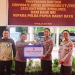 Polda Papua Barat Daya Dapat Bantuan Mobil Ambulance Dari Bank Rakyat Indonesia 