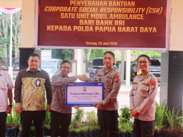 Polda Papua Barat Daya Dapat Bantuan Mobil Ambulance Dari Bank Rakyat Indonesia 
