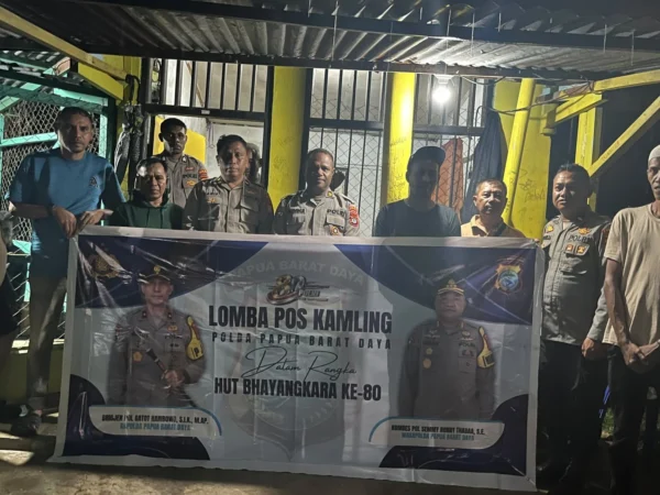 Sambut Hut Bhayangkara Ke-80, Polda Papua Barat Daya Gelar Penilaian Poskamling Di Sejumlah Wilayah