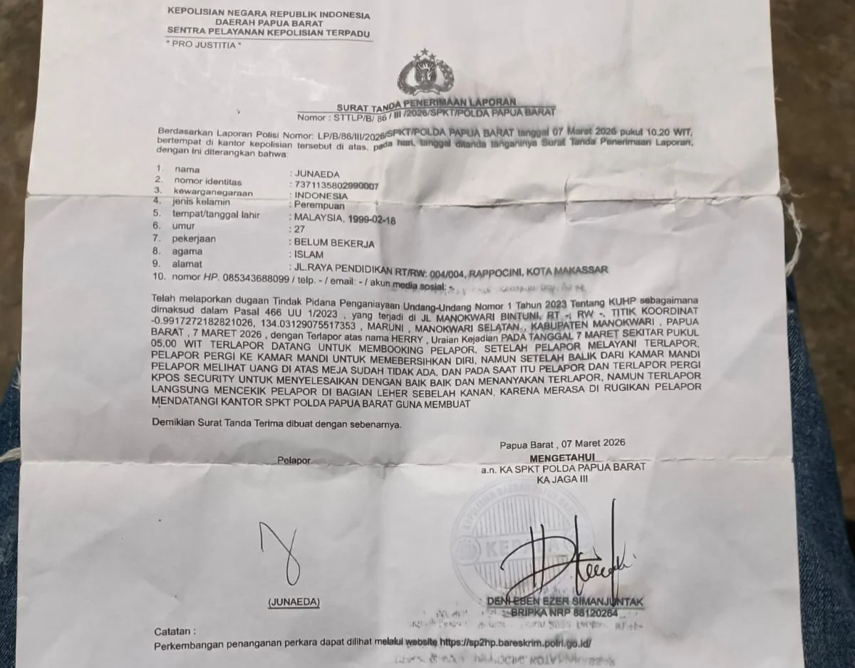 Junaeda Kecewa, Agenda Mediasi Di Polda Papua Barat Berujung Sia-Sia