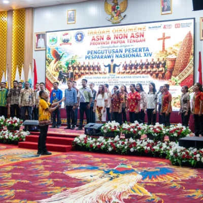 Wagub Papua Tengah Apresiasi Lppd Dan Lepas Kontingen Pesparawi Nasional Xiv Tahun 2026