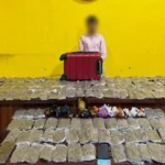 Seorang Perempuan Ditangkap Tim Brasko Satresnarkoba Polresta Sorong Kota, Bawa 5,4 Kg Ganja
