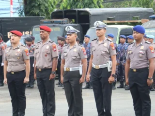 96 Personel Polresta Sorong Kota Naik Pangkat Pada Peringatan Hut Bhayangkara Ke-80