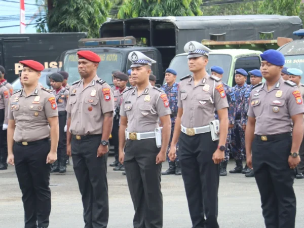 96 Personel Polresta Sorong Kota Naik Pangkat Pada Peringatan Hut Bhayangkara Ke-80
