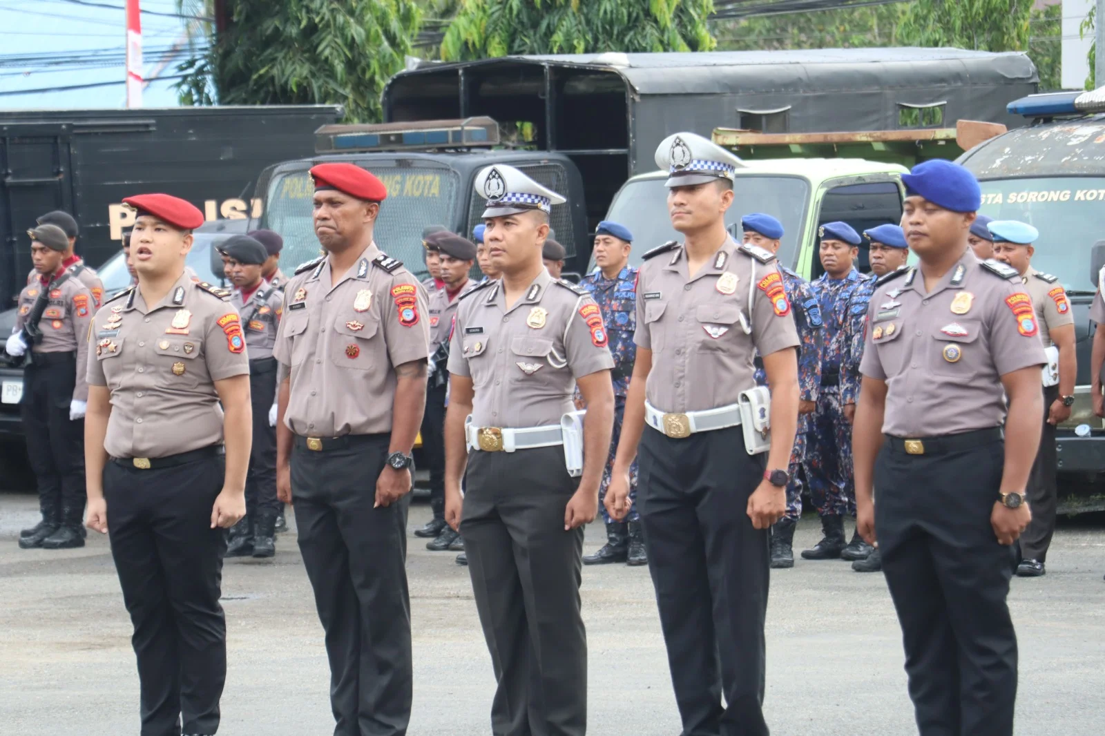 96 Personel Polresta Sorong Kota Naik Pangkat Pada Peringatan Hut Bhayangkara Ke-80