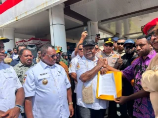 Unjuk Rasa Terkait Dugaan Penembakan Tiga Warga Sipil Di Maybrat Berjalan Aman