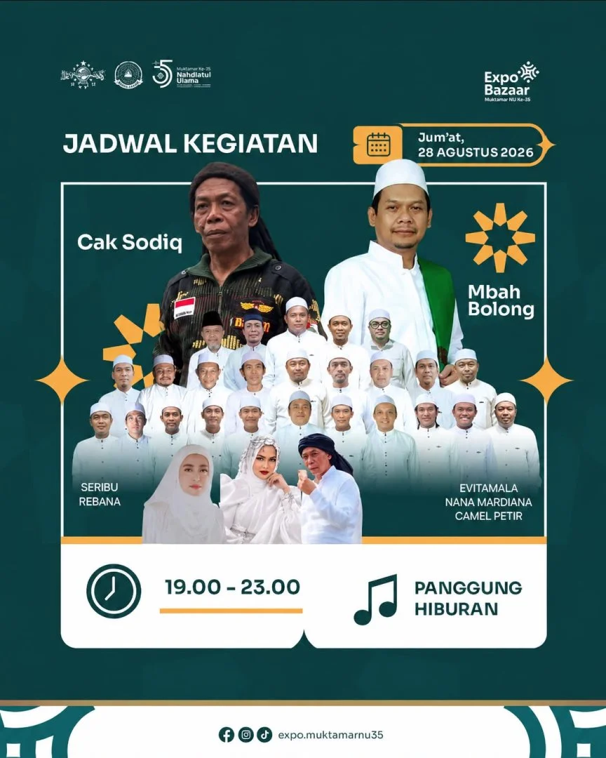 Camel Petir Dan Sahabat Dukung Muktamar Nu: Menitipkan Harapan Untuk Nu Yang Moderat, Sejuk, Dan Menjadi Perekat Bangsa