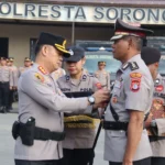 Kapolresta Sorong Kota Lantik Akbp Gleen Rool Mole Sebagai Wakapolresta