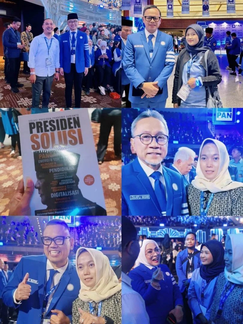 Kolase Foto Perwakilan Apksi Saat Hadir Di Acara Hut Partai Pan
