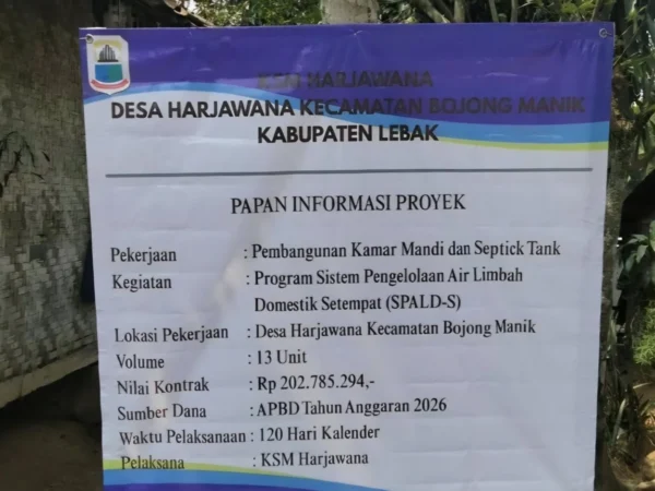 Pupr Lebak Tegaskan Pembangunan Spald-S Harjawana Mengacu Pada Perencanaan, Pemeriksaan Teknis Jadi Acuan